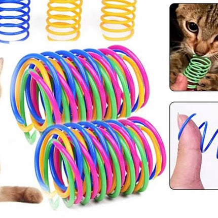 Cat Feather Sniffing Pack - Colored - 6 pieces | Cat Toys - Spring - Cat Toys - Springs - Cat Toy - Toys for Cats - Play Feather - Kittens.