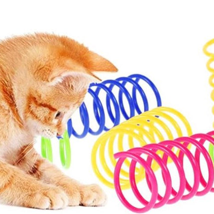 Cat Feather Sniffing Pack - Colored - 6 pieces | Cat Toys - Spring - Cat Toys - Springs - Cat Toy - Toys for Cats - Play Feather - Kittens.