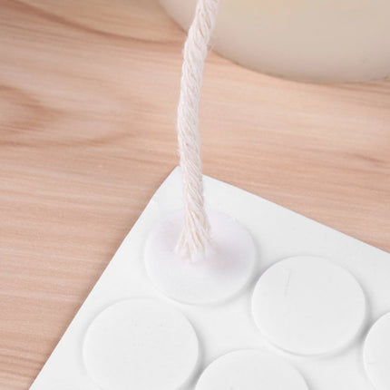 Double-Sided Glue Dots Candle Wick Stickers - 18 mm - 100 Stickers.