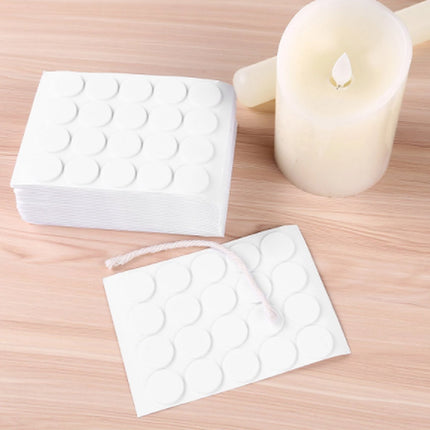 Double-Sided Glue Dots Candle Wick Stickers - 18 mm - 100 Stickers.