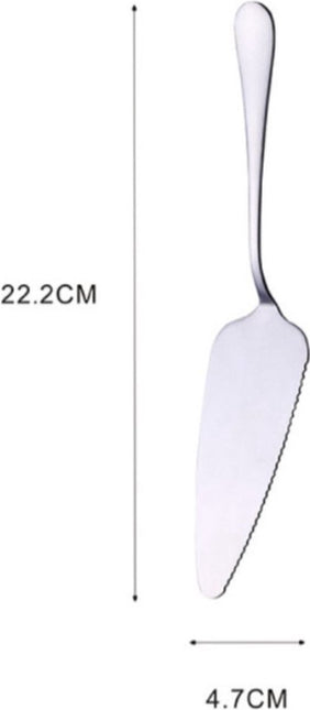 Cake Peel | Pizza Peel | Cake Cutter | Pizza Cutter | With Serrated Edge | Stainless Steel | Bronze.