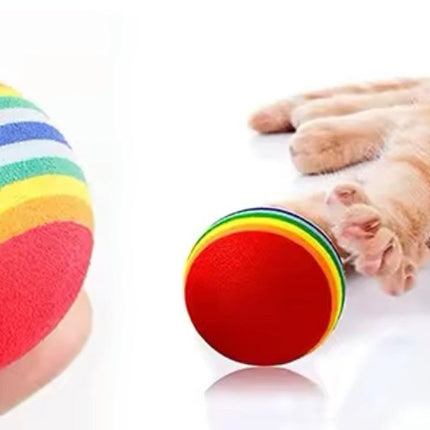4 Pieces Cat Balls | Cat Toys | Cat Toys | Interactive Play | Kittens | 3.5 CM | Rainbow 4 Pieces.