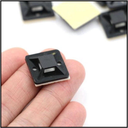 Self-Adhesive Saddles | Cable Base for Cable Ties | Cable Ties | Base | 50 Pieces | 20x20mm.