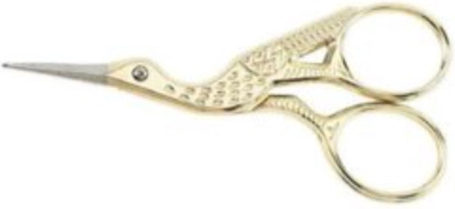 Textile Scissors | Embroidery Scissors | Fabric Scissors | Stork Scissors Model | Craft Scissors | GOLD.