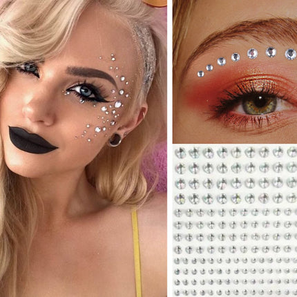 Diamond Face - Glitter makeup stickers in 4 sizes - 100 pieces.