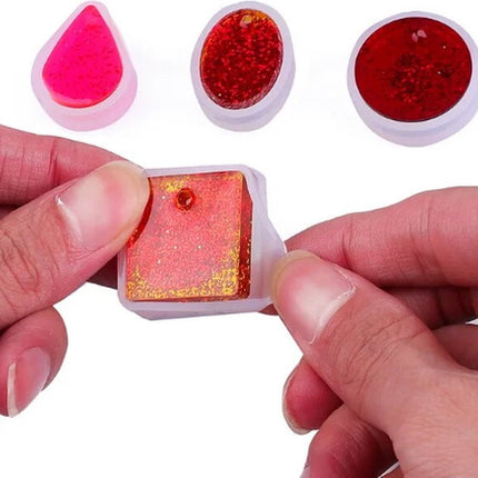 Epoxy molds for pendants - Silicone jewelry mold - Set of 5.