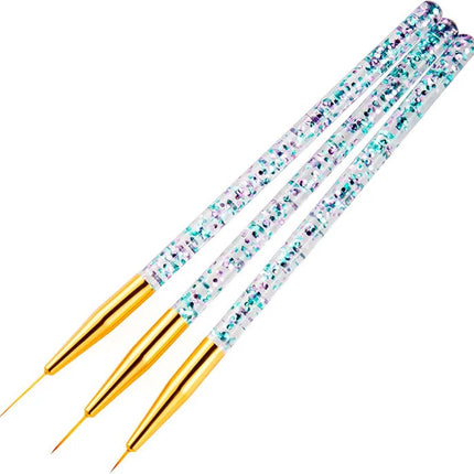 Nail Art Pens Set of 3 | Nail Brushes | GOLD.