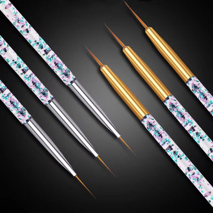 Nail Art Pens Set of 3 | Nail Brushes | GOLD.