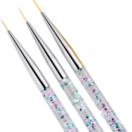 Nail Art Pens Set of 3 | Nail Brushes | GOLD.