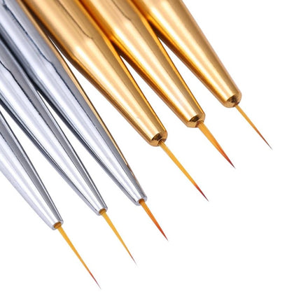 Nail Art Pens Set of 3 | Nail Brushes | GOLD.