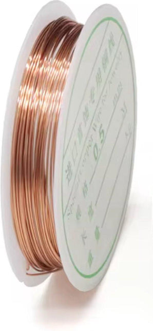 Metal wire | iron wire | For making jewelry, for example | Bronze colored | 0.5MM.