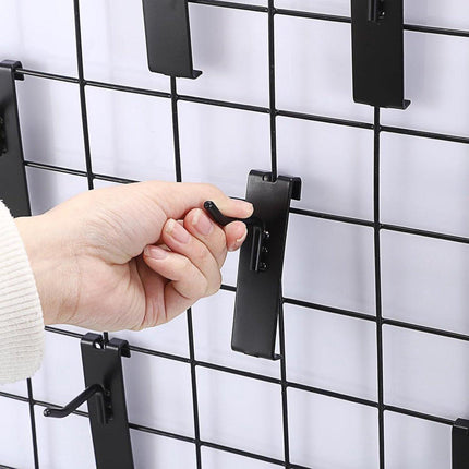 Gridwall Hooks 30 Pieces - 10/15/20cm - Iron - Black - Commercial Quality - Grid Wall Panels Accessory - Garage - Shop - Storage accessories.