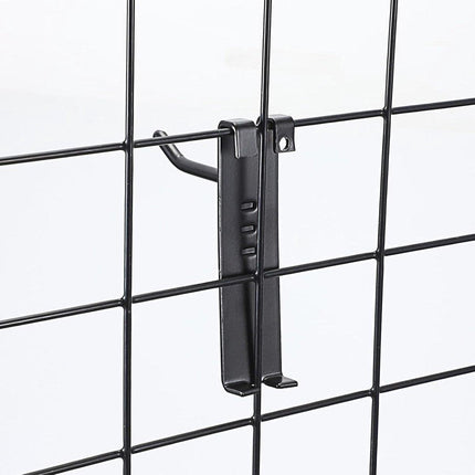 Gridwall Hooks 30 Pieces - 10/15/20cm - Iron - Black - Commercial Quality - Grid Wall Panels Accessory - Garage - Shop - Storage accessories.