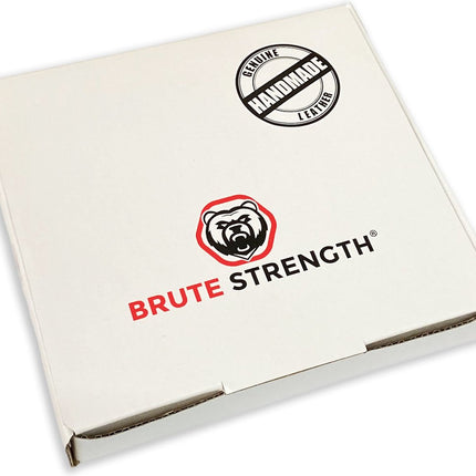 Brute Strength - Multifunctional Hook with Leather Loop - Cognac - 2 pieces - Coat Hook - Camping Hook - Leather - Hanging Hooks - Towel Hooks.