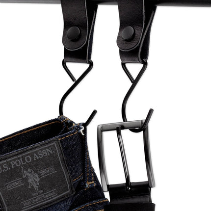 Brute Strength - Multifunctional Hook with Leather Loop - Cognac - 2 pieces - Coat Hook - Camping Hook - Leather - Hanging Hooks - Towel Hooks.
