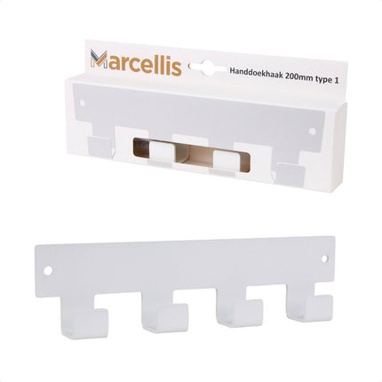 Marcellis - 1x Industrial towel hook - towel holder - hanging hook - 6 hooks - stainless steel.