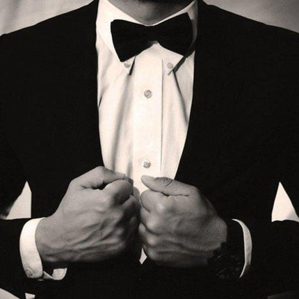 Bow tie – anthracite – bow – bow tie - pre-tied.