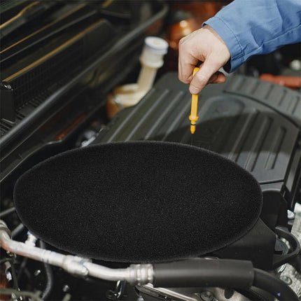 14.9Inch Black Oil Drain Splash Pad,Oil Change Mat,Round No Splatter Pad,High Temperature Splash Pad,Oil Spill Mat for Car Oil Changing (Round).