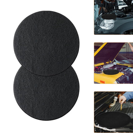 14.9Inch Black Oil Drain Splash Pad,Oil Change Mat,Round No Splatter Pad,High Temperature Splash Pad,Oil Spill Mat for Car Oil Changing (Round).
