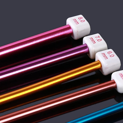 Ruibeauty 11Pcs Long Tunisian Afghan Crochet Hooks Aluminum Knitting Needles 10.6.