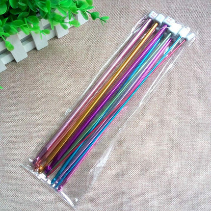 Ruibeauty 11Pcs Long Tunisian Afghan Crochet Hooks Aluminum Knitting Needles 10.6.