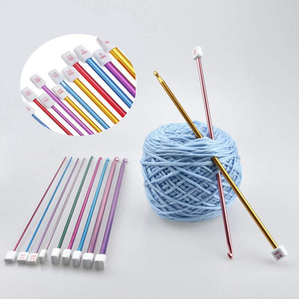 Ruibeauty 11Pcs Long Tunisian Afghan Crochet Hooks Aluminum Knitting Needles 10.6.