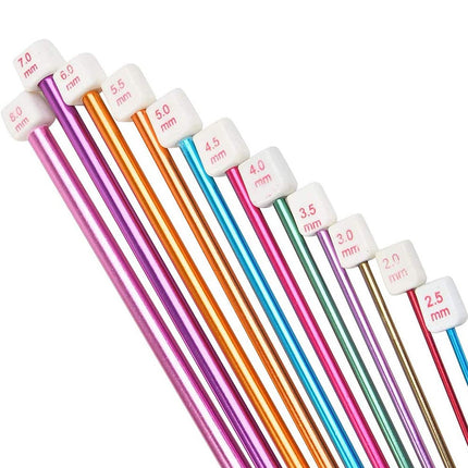 Ruibeauty 11Pcs Long Tunisian Afghan Crochet Hooks Aluminum Knitting Needles 10.6.