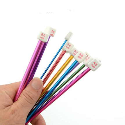 Ruibeauty 11Pcs Long Tunisian Afghan Crochet Hooks Aluminum Knitting Needles 10.6.