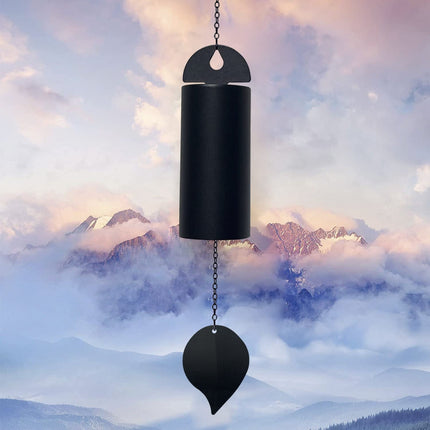 Deep Resonance Serenity Bell Large Metal Cylinder Wind Chimes Outdoor Windbell Deep Tone 30 Inch Garden Wind Chimes for Patio and Terrace Musical Windchime Outdoor and Home Decoration.