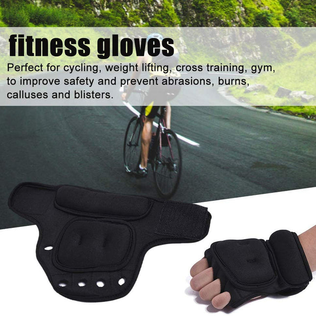 Weighted Exercise Gloves, Pair of 2 lb,Sandbag Weight Bearing Training Gloves Fitness Gloves with Wrist Suort for Gym Boxing, Cross Training, Cardio Workouts Black free size.