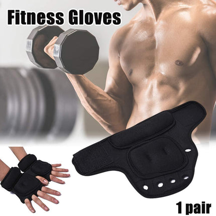 Weighted Exercise Gloves, Pair of 2 lb,Sandbag Weight Bearing Training Gloves Fitness Gloves with Wrist Suort for Gym Boxing, Cross Training, Cardio Workouts Black free size.