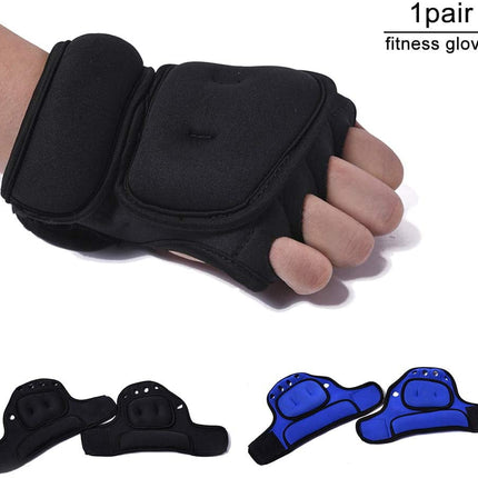 Weighted Exercise Gloves, Pair of 2 lb,Sandbag Weight Bearing Training Gloves Fitness Gloves with Wrist Suort for Gym Boxing, Cross Training, Cardio Workouts Black free size.