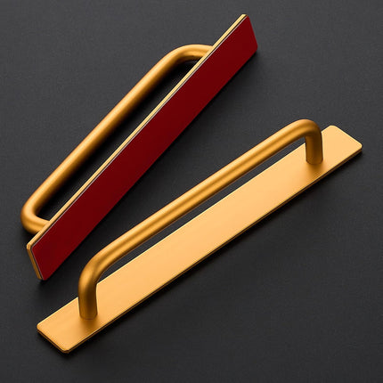 2 Pack Adhesive Handles Self Stick Instant Cabinet Handles 5.83" Stick on Cabinet Handles Drawer Push Pull Handles Helper Sliding Screen Door Handles for Sliding Closet Window Wardrobe - 5.83 inch(148mm) Black.
