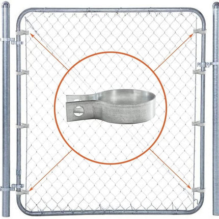 16 Pcs Brace Bands Chain Link Fence, Galvanized Steel Chain Link Brace Band Use for 1-7/8" Outside Diameter Post/Pipe, Gate, Fences Panels Silver.