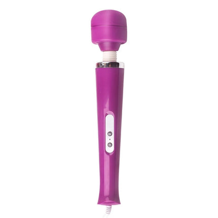 Tutuviw 10 Speeds Wired Powerful Handheld Electric Back Massager with Strong Vibrations, Personal Therapy Massager for Muscle Aches, Sports Recovery, Body Pain (Black) Purple.