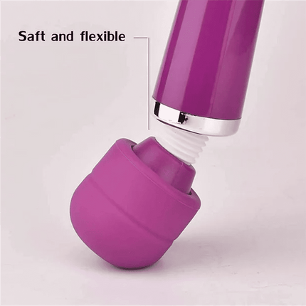 Tutuviw 10 Speeds Wired Powerful Handheld Electric Back Massager with Strong Vibrations, Personal Therapy Massager for Muscle Aches, Sports Recovery, Body Pain (Black) Purple.