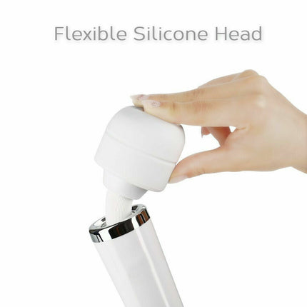 Tutuviw 10 Speeds Wired Powerful Handheld Electric Back Massager with Strong Vibrations, Personal Therapy Massager for Muscle Aches, Sports Recovery, Body Pain (Black) White.