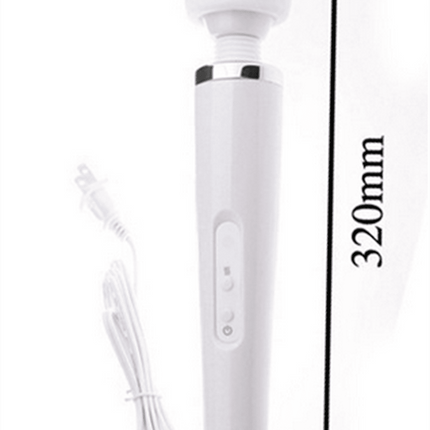 Tutuviw 10 Speeds Wired Powerful Handheld Electric Back Massager with Strong Vibrations, Personal Therapy Massager for Muscle Aches, Sports Recovery, Body Pain (Black) White.