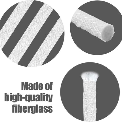 QZS 12 Pcs Replacement Torches Wicks, Long Life Fiberglass Replacement Wicks, Wicks for DIY Bottles Oil Lamp, Outside Lanterns, Garden Lights Alcohol Wick Indoor Decor (10 inch).