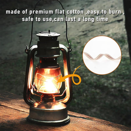 GIXUSIL 26.25 Feet Flat Wide, Oil Lamp Wick, Oil Burner Wick, Cotton Replacement Lanterns Wick with Red Stitch for Kerosene Paraffin Burner Lighting, Lantern Oil Burner, 4 Rolls 32.8'.