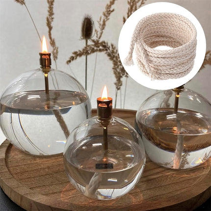 GIXUSIL 26.25 Feet Flat Wide, Oil Lamp Wick, Oil Burner Wick, Cotton Replacement Lanterns Wick with Red Stitch for Kerosene Paraffin Burner Lighting, Lantern Oil Burner, 4 Rolls 26.25'.