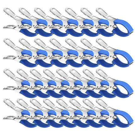 6/30Pcs Pool Cover Clips Stainless Steel Pool Cover Clamps For Above Ground Swimming Pool Wind Guard Clip Black 30pcs blue Blue.
