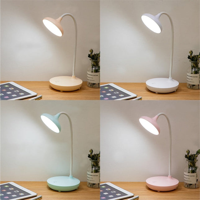 LED Desk Lamp with USB Ports,Touch Desk Lamps for Home Office with 3 Brightness Desk Light with Small Night Light,Reading Lamp Table Lamp for Bedroom Bedside Study（Pink） by Fakrich Pink.