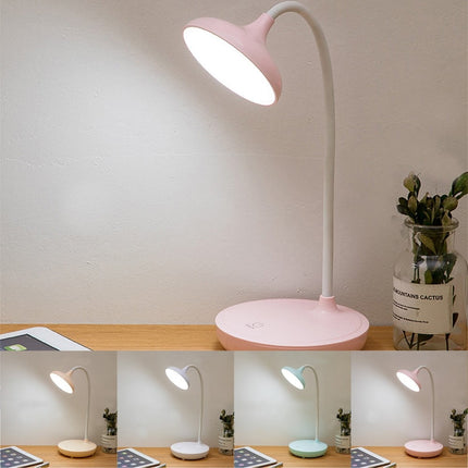 LED Desk Lamp with USB Ports,Touch Desk Lamps for Home Office with 3 Brightness Desk Light with Small Night Light,Reading Lamp Table Lamp for Bedroom Bedside Study（Pink） by Fakrich Pink.