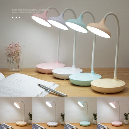 LED Desk Lamp with USB Ports,Touch Desk Lamps for Home Office with 3 Brightness Desk Light with Small Night Light,Reading Lamp Table Lamp for Bedroom Bedside Study（Pink） by Fakrich Pink.
