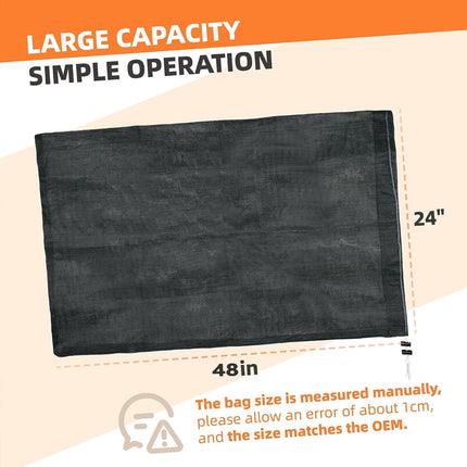 Tutuviw Wood Chipper Collection Bag,24 x 48" Big Capacity Leaf Shredder Chip Machine Bag,Reusable Lawn Wood Chipper Leaf Shredder Bag,Universal Leaf Collection Bag for Wood Slicer Splitter.