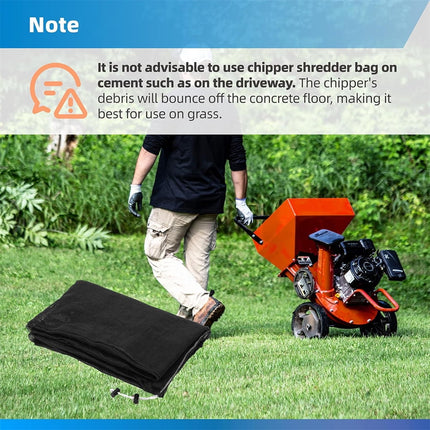 Tutuviw Wood Chipper Collection Bag,24 x 48" Big Capacity Leaf Shredder Chip Machine Bag,Reusable Lawn Wood Chipper Leaf Shredder Bag,Universal Leaf Collection Bag for Wood Slicer Splitter.