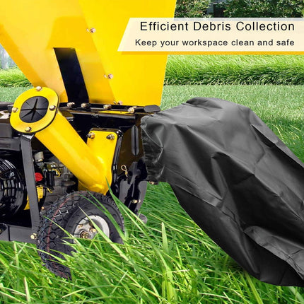 Tutuviw Wood Chipper Collection Bag,24 x 48" Big Capacity Leaf Shredder Chip Machine Bag,Reusable Lawn Wood Chipper Leaf Shredder Bag,Universal Leaf Collection Bag for Wood Slicer Splitter.