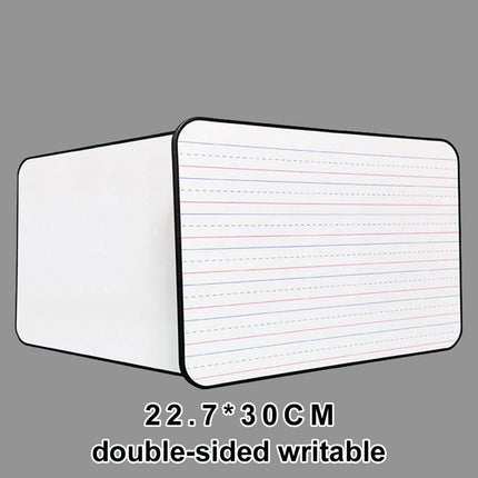 2Pcs Double-Sided Dry Erase White Board,Magnetic Small Whiteboard with Lines and Blank Surface,Portable Handheld Lapboard with Stripe,Great for Home (Random).