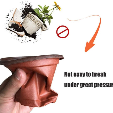 50Pcs Plastic Plant Nursery Pots,3.9x2.7x3.3In Seed Starting Pots with Drainage Holes for Indoor,Durable Soft Nursery Containers for Transplanting.